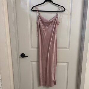 Express Elegant Mauve Slip Dress